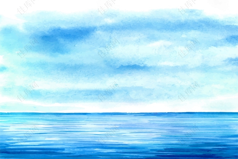 蓝色海面风景背景图片