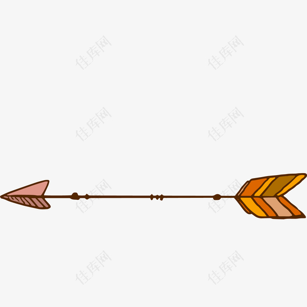 卡通部落的弓箭矢量图