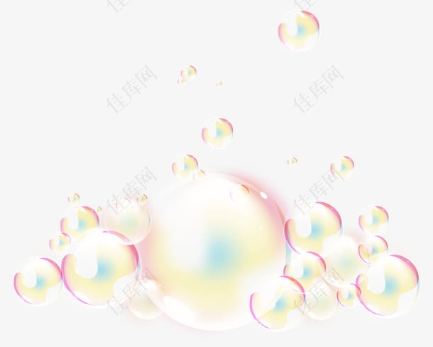 矢量彩色泡泡