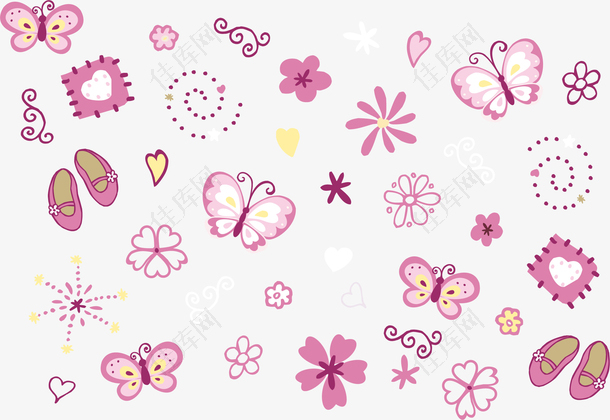 卡通粉色可爱花瓣