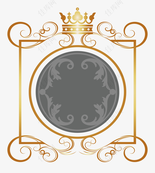 欧式古典皇冠边框