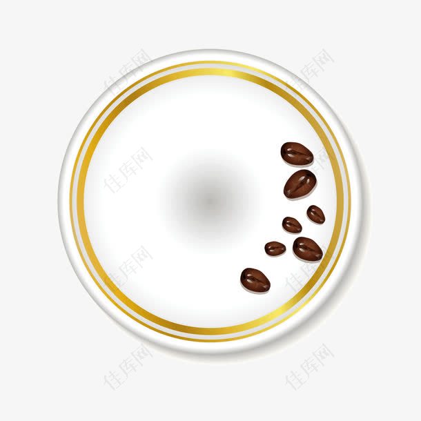 白色咖啡盘子
