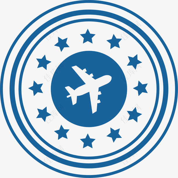 矢量图航空公司标志标签