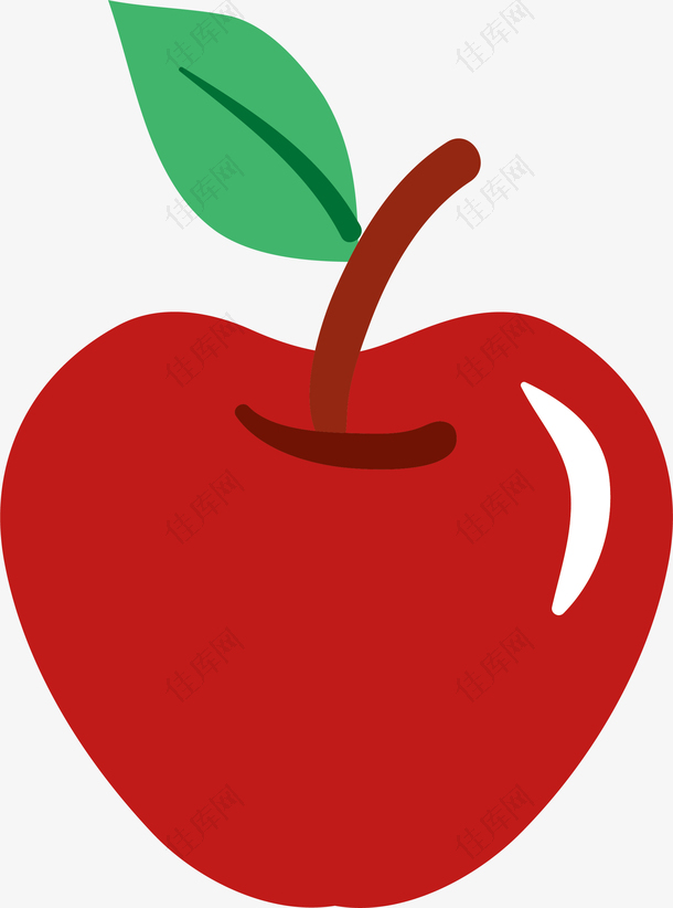 红色苹果矢量图