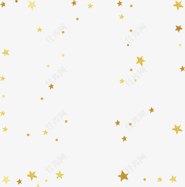 水彩黄色星星花纹