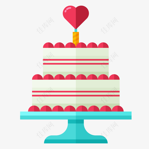 扁平化结婚蛋糕设计