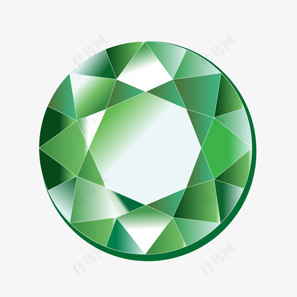 绿色圆形行钻石矢量
