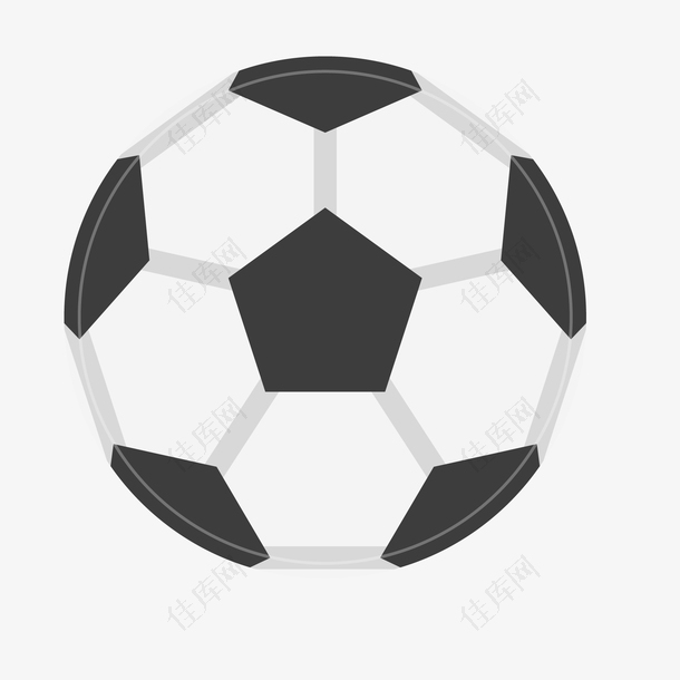 圆形的足球标志矢量图