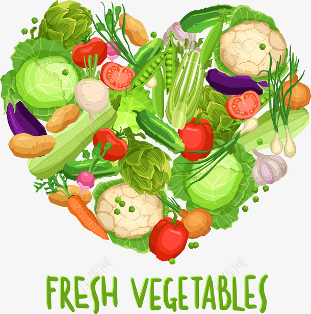 爱心蔬菜