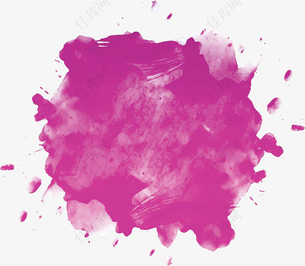 紫色水彩涂鸦墨迹