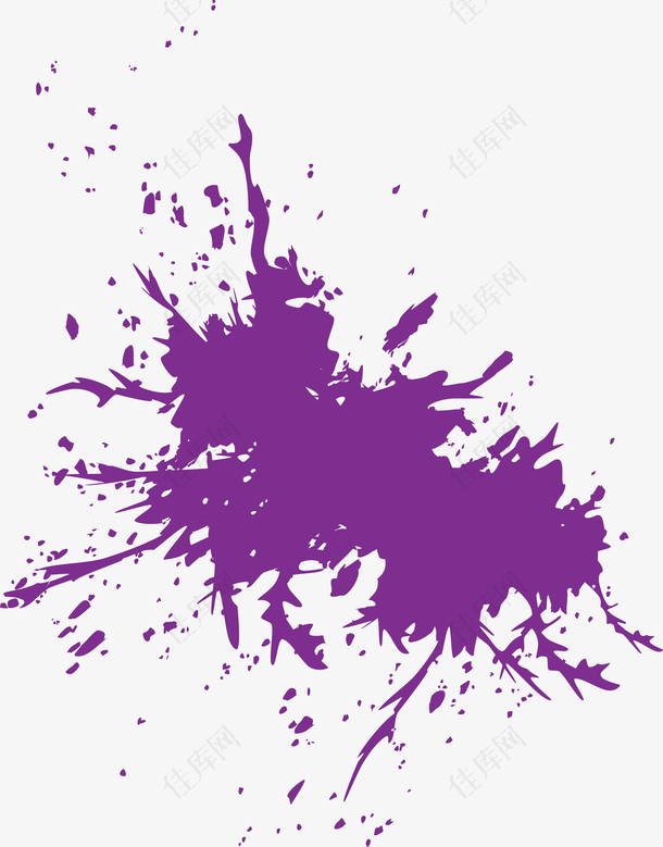 紫色泼墨矢量图