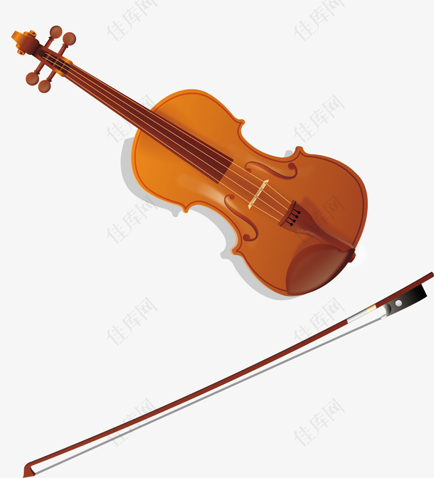 矢量音乐乐器小提琴素材
