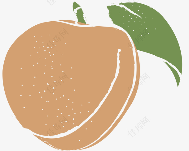手绘水果桃子设计