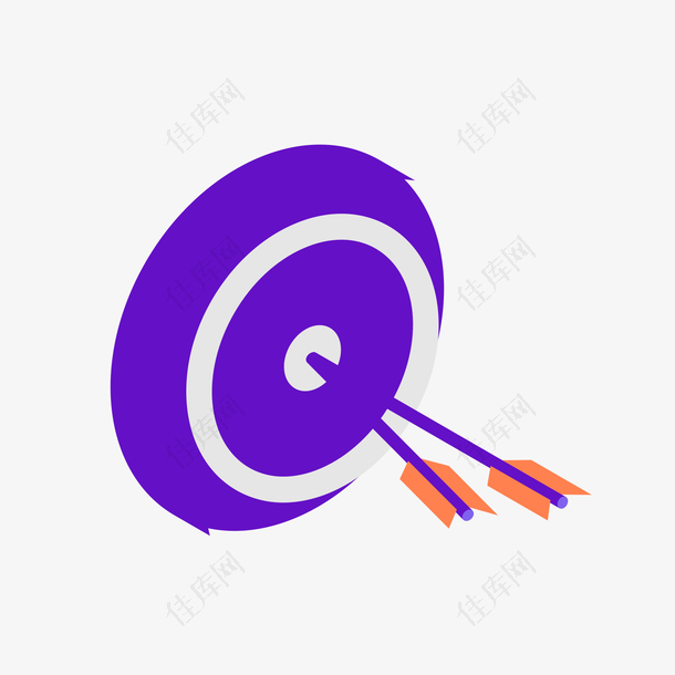 紫色射箭目标元素