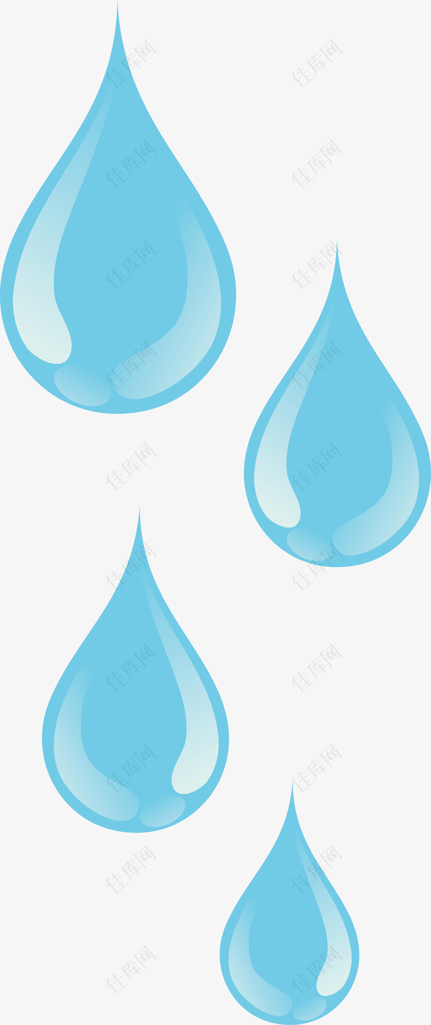 蓝色水滴素材图png元素图片素材 佳库网