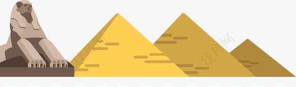 金字塔狮身人面像埃及矢量素材
