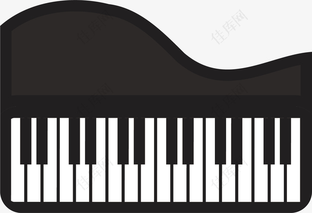 矢量图音乐器材钢琴