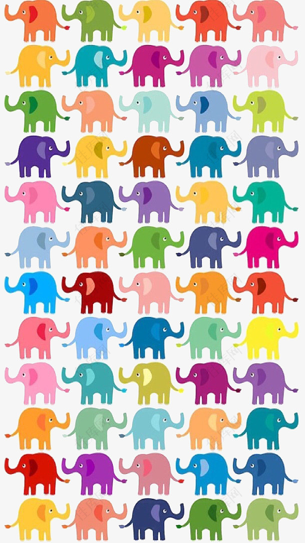 彩色大象背景