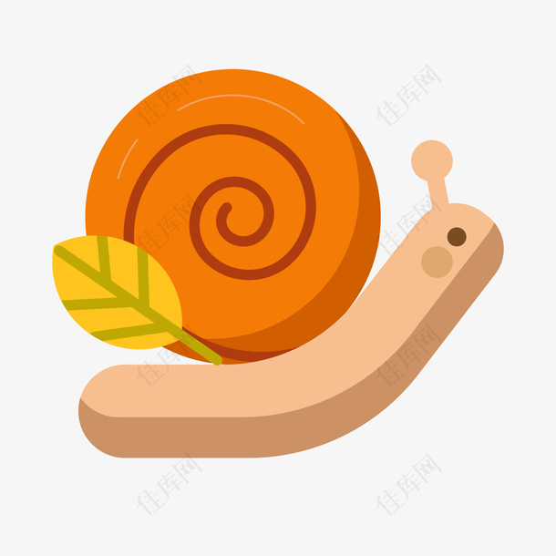一只扁平化的小蜗牛