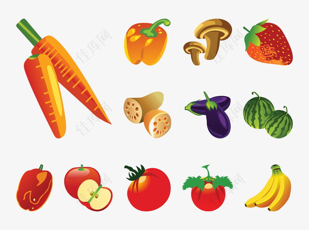 矢量元素蔬菜水果