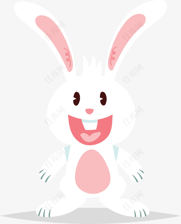 开怀大笑的小白兔