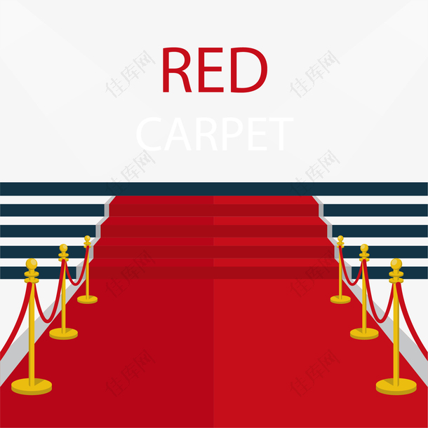 红色地毯台阶舞台