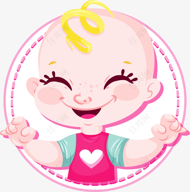 粉红可爱婴儿头像