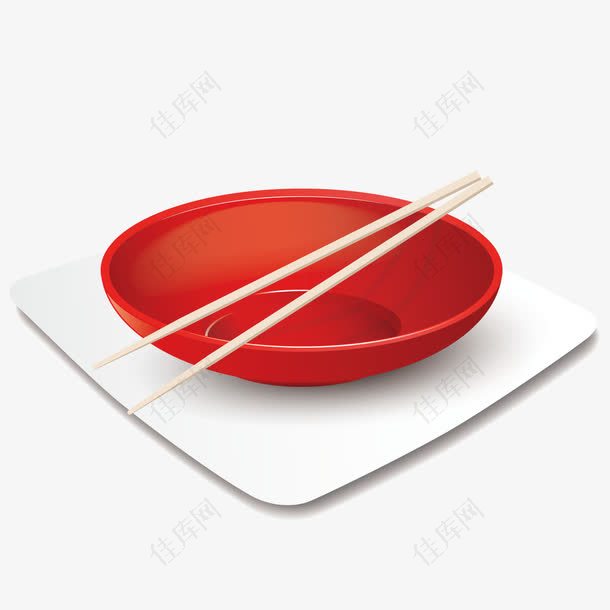 矢量3D碗筷