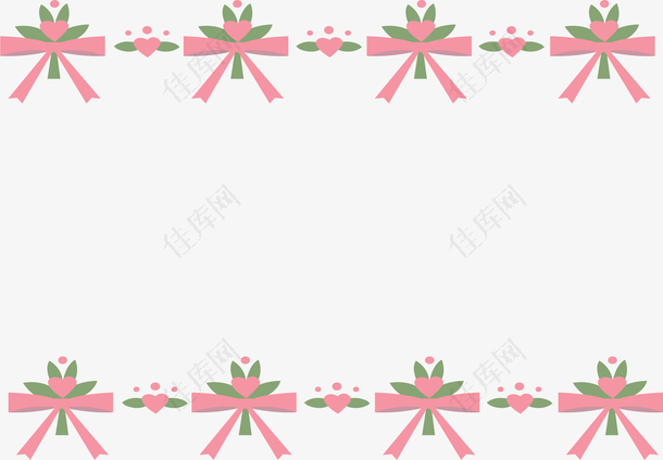 粉红蝴蝶结装饰框