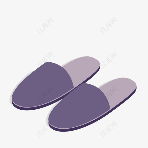 紫色设计卡通拖鞋