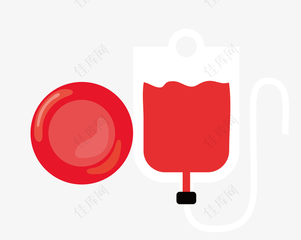 矢量红细胞输血袋素材