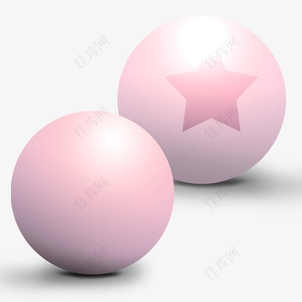 粉色彩球