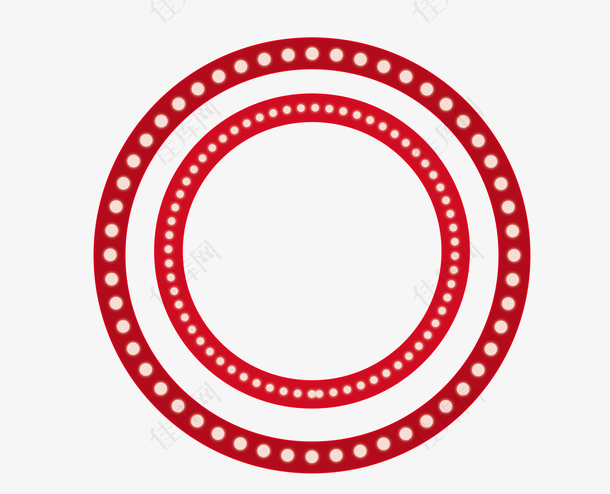 一个红色圆圈