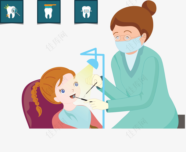 给儿童看牙的牙医