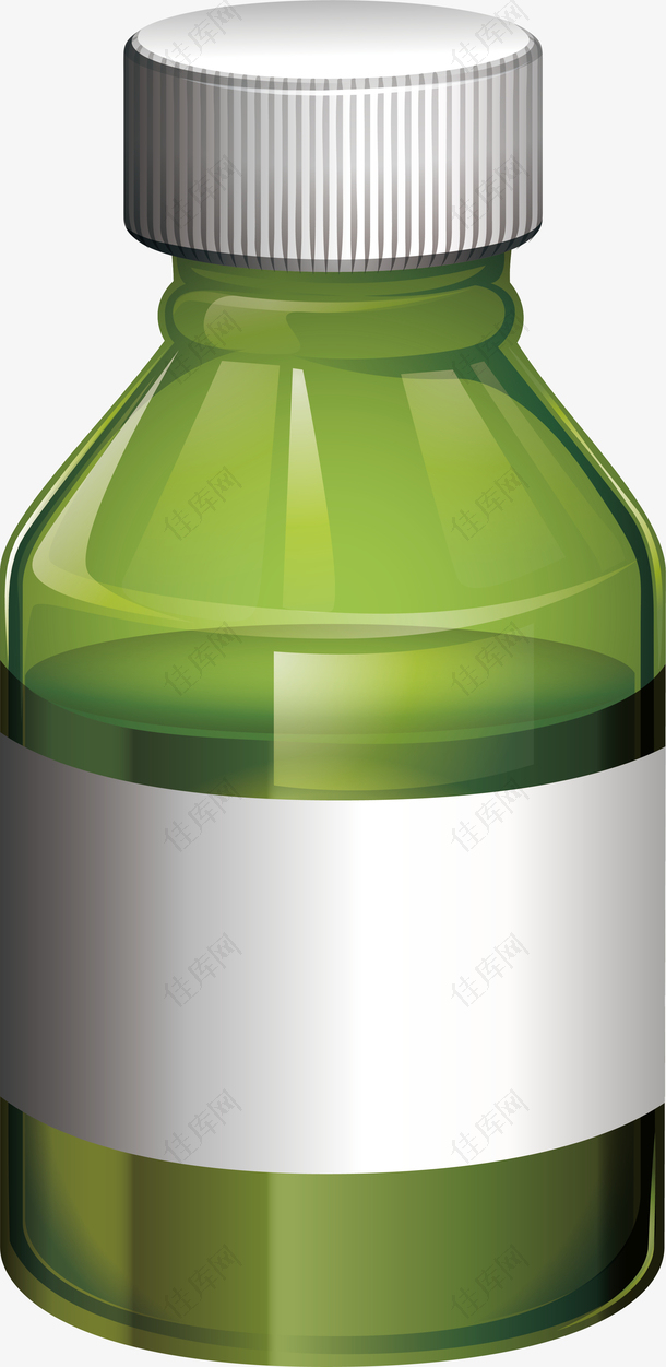 绿色药瓶