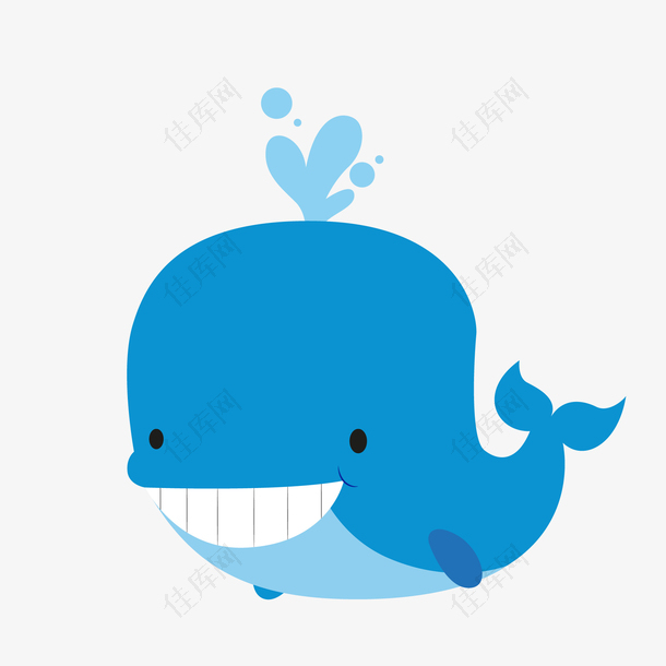 蓝色的鲸鱼动物设计