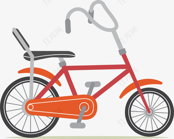 红色儿童自行车