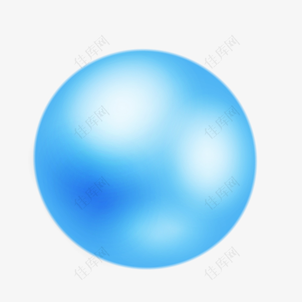 矢量蓝色质感五彩球