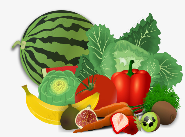 水果蔬菜矢量插画