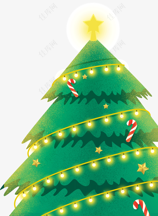 唯美圣诞树免抠素材