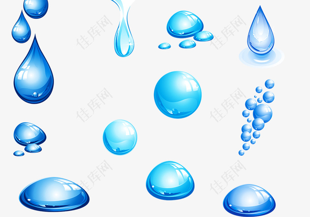 水滴水泡素材