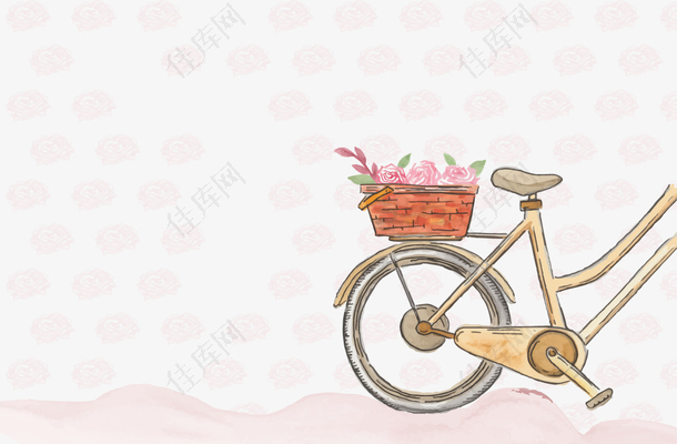 鲜花自行车