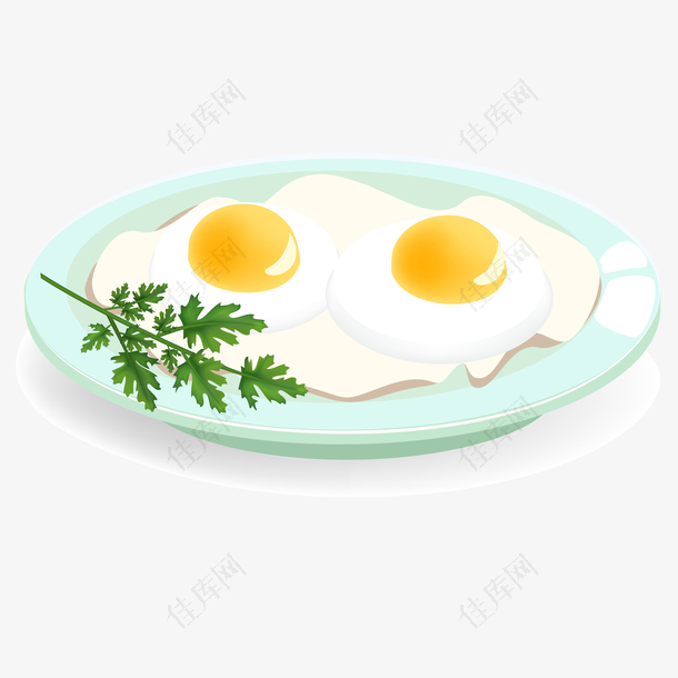 卡通手绘美食煎蛋