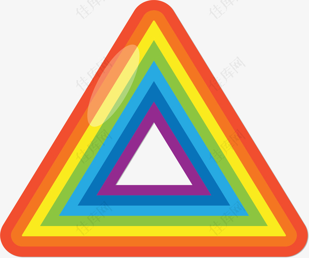 三角形彩虹条纹边框