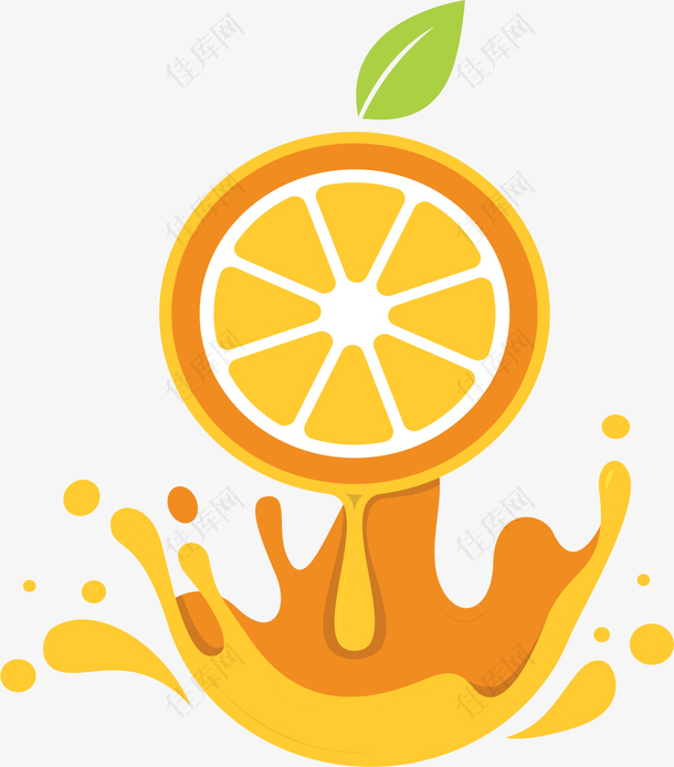 飞溅夏日橙汁果汁