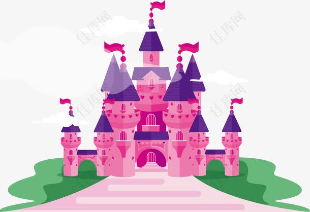 矢量图魔法公主城堡