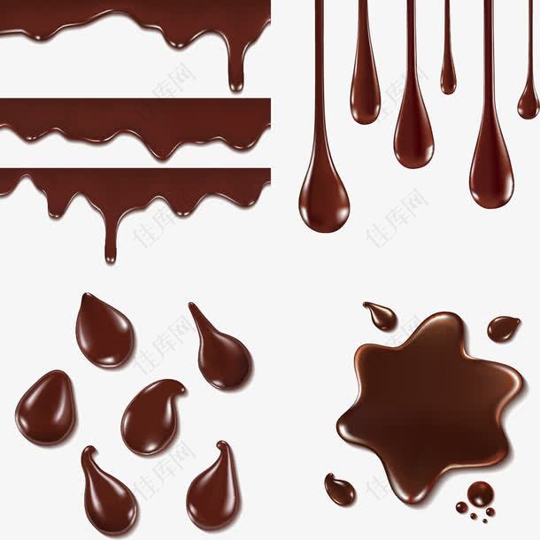 巧克力滴和污点