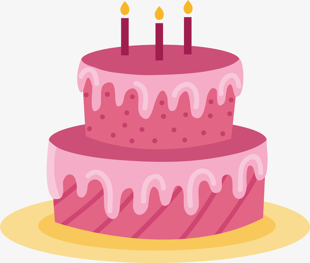 生日快乐粉色蛋糕