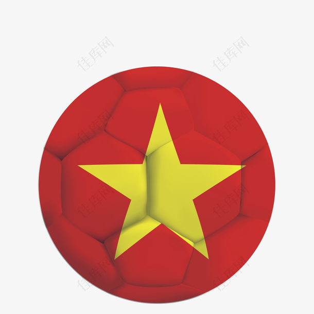 彩色国庆图案装饰足球