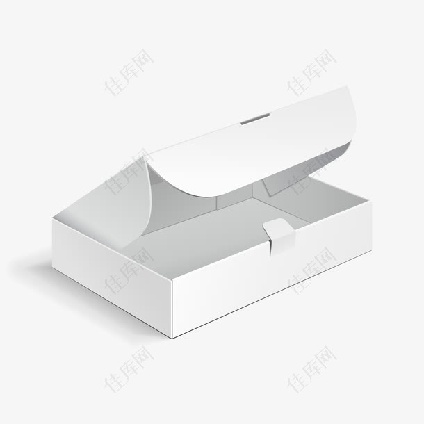白色包装纸盒设计矢量图